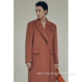 Custom Women Minimalism Pure Color Long Trench Coat
